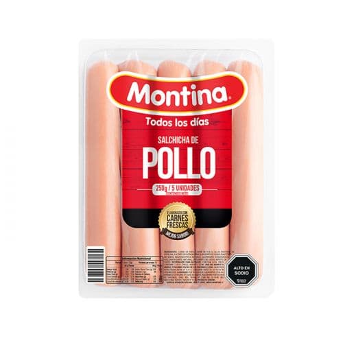 Salchicha Montina 5 Unidades Pollo
