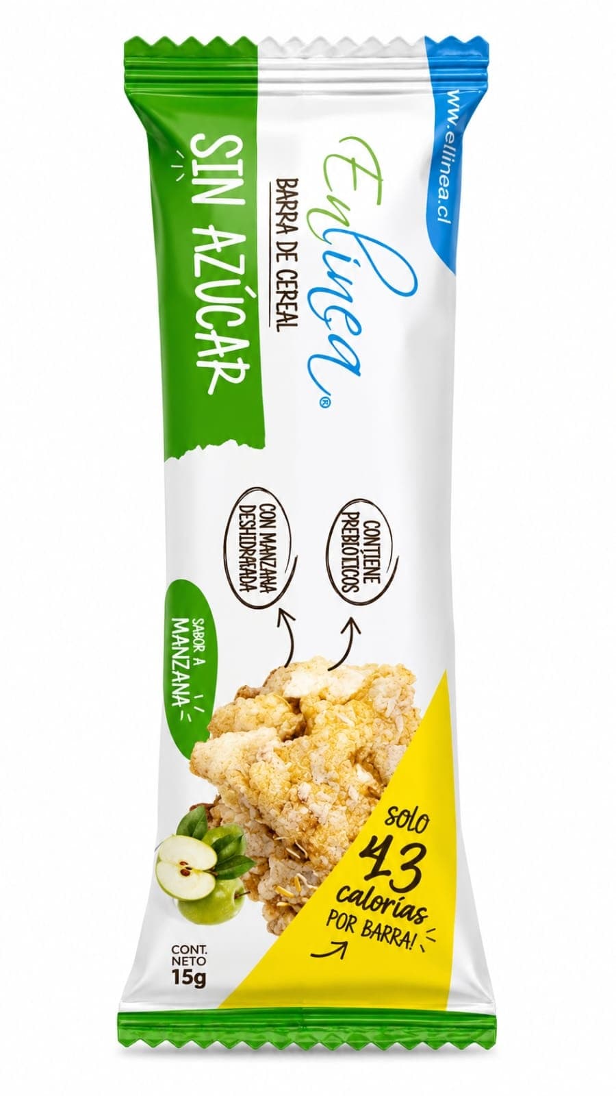 Barra Cereal Manzana en Linea 90 G