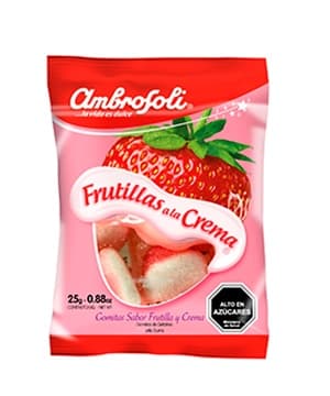 Caramelo Frutillas a la Crema 25 G