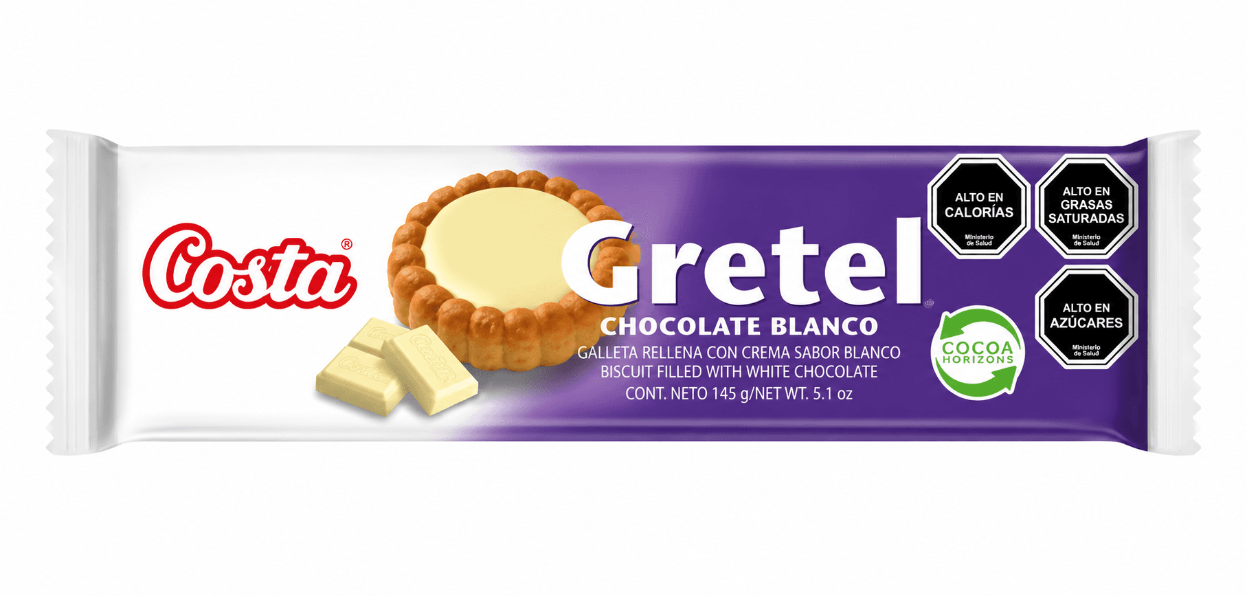 Galleta Gretel Costa Chocolate Blanco 85 G
