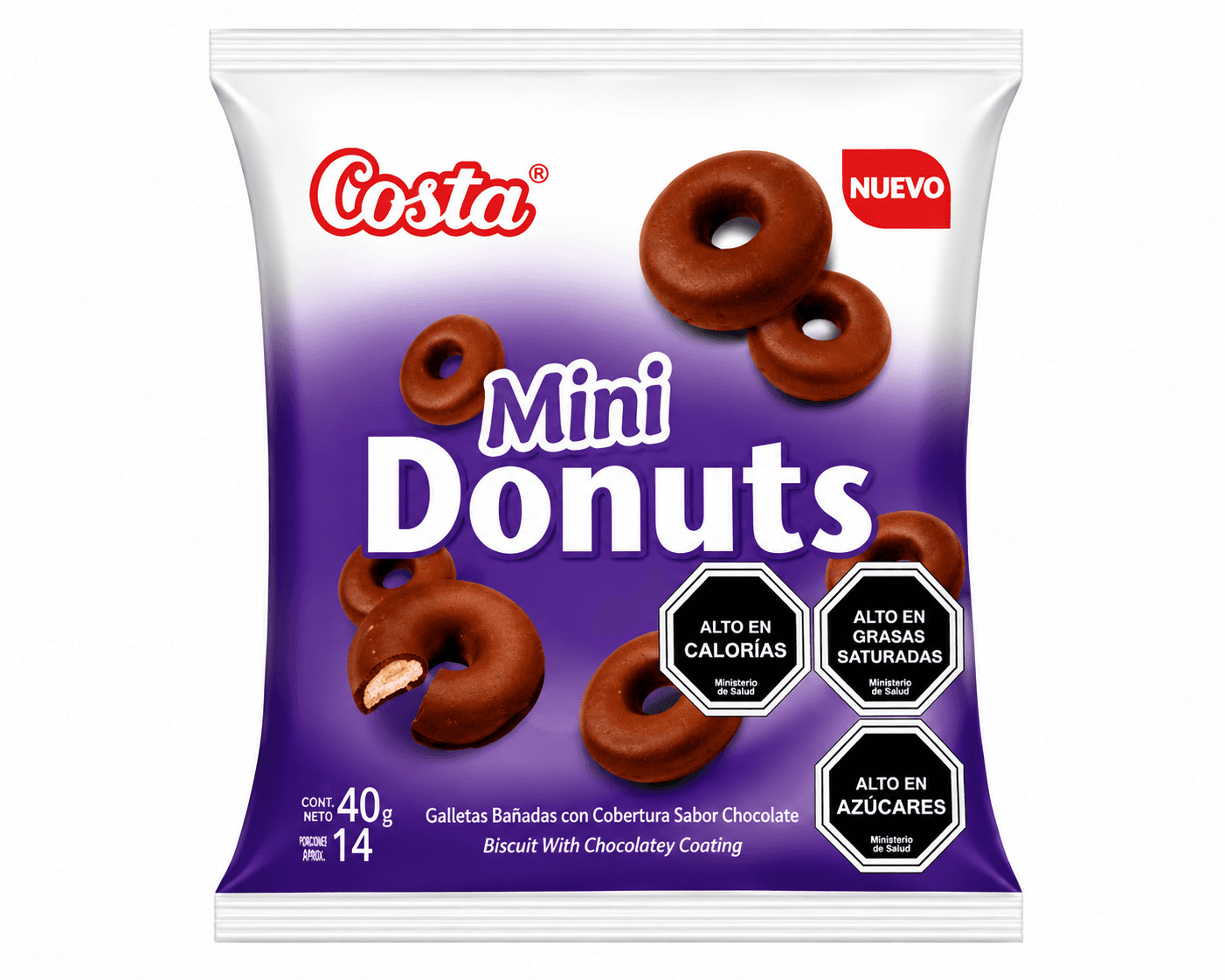 Galleta Mini Donuts Costa Chocolate 40 G