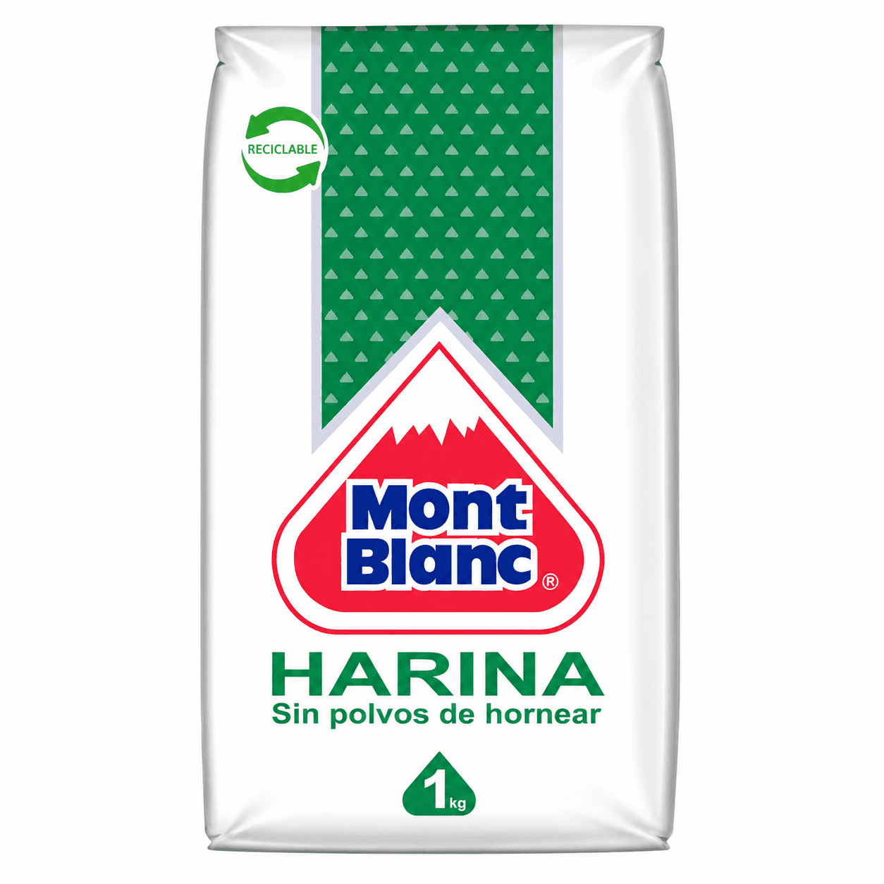 Harina Montecarlo Mont Blanc sin Polvos de Hornear 1 Kg
