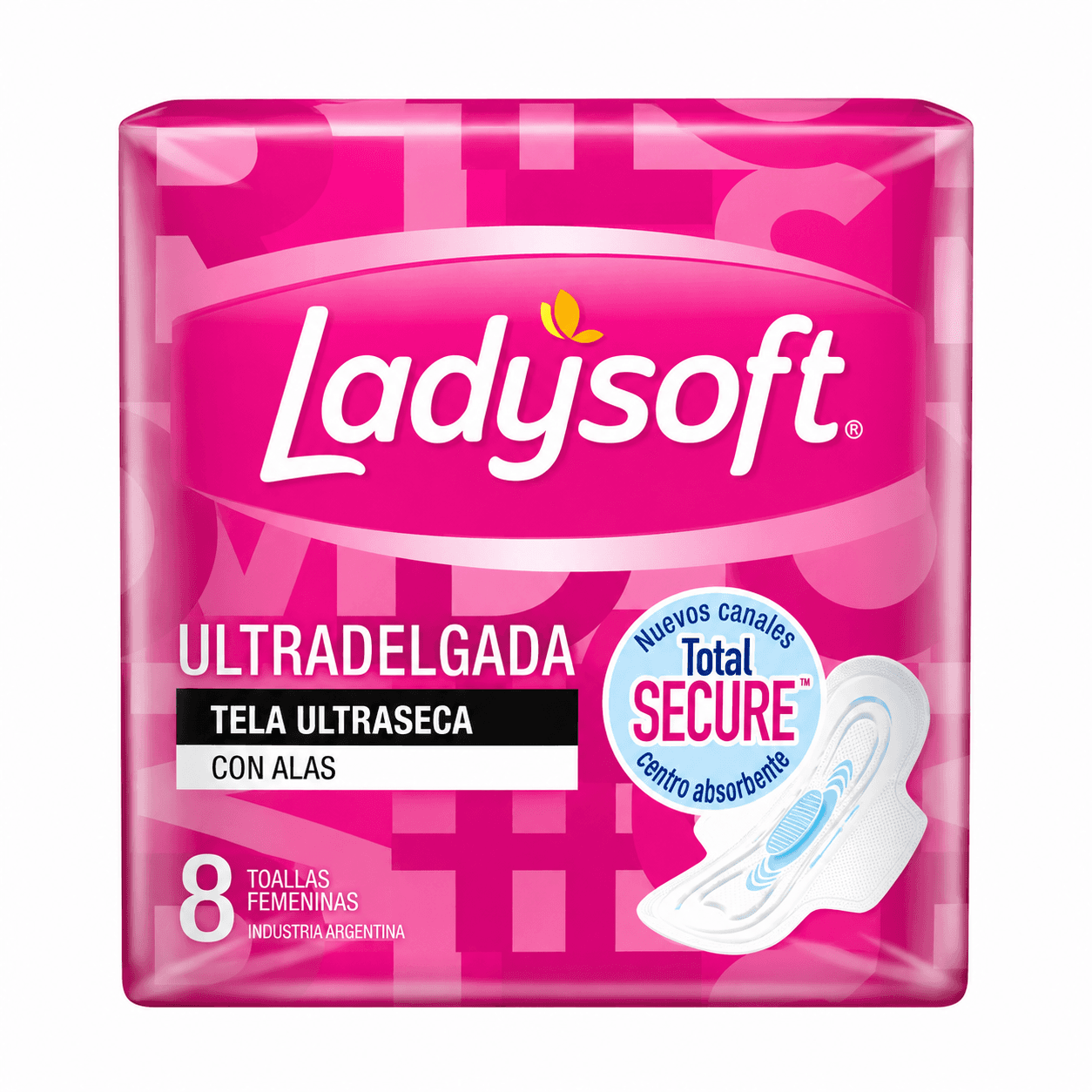 Toalla Femenina Ladysoft Ultra Delgada con Alas 8 un